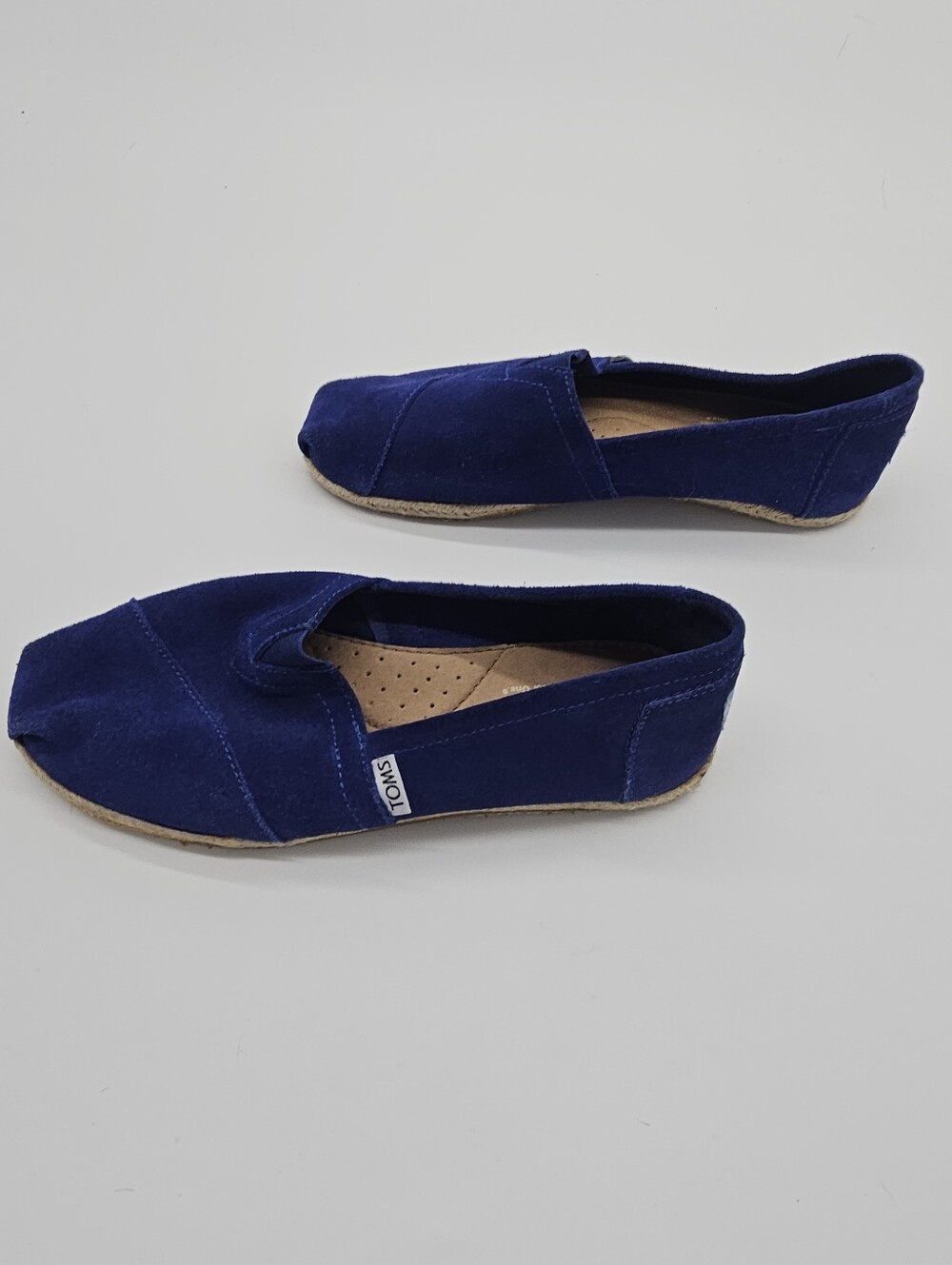 TOMS Blue Suede Classic Slip-On Espadrilles in Royal Blue Sz 8M